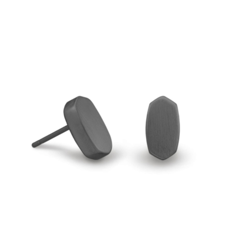 Kendra Scott Barrett Stud Earrings Gunmetal NWT